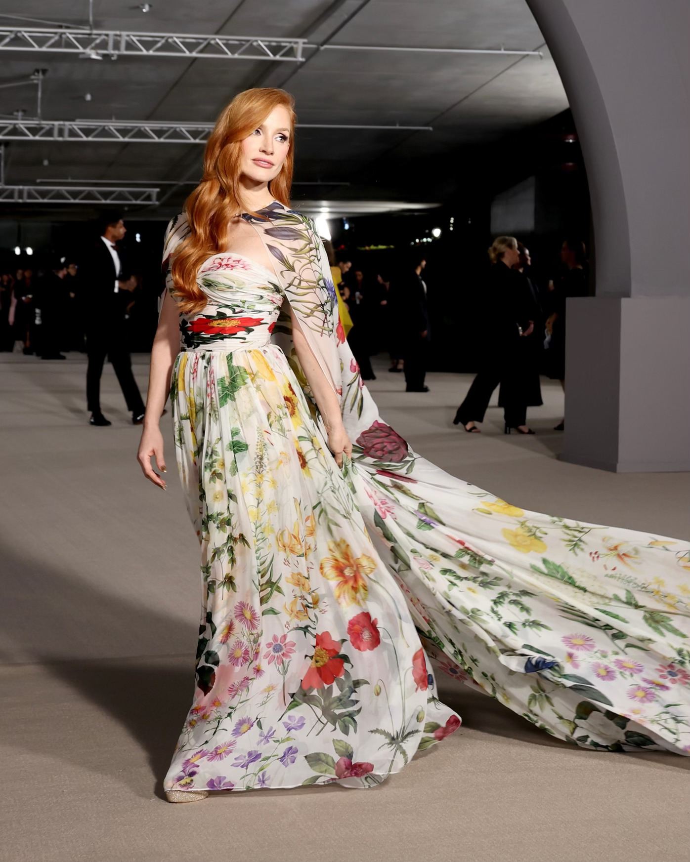 Jessica Chastain wear Oscar de la Renta